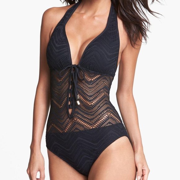 Bleu Rod Beattie Other - Bleu Rod Beattie Peep Show Crochet One Piece Swim